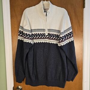 Weatherproof Vintage Cotton Long Sleeve 1/4 1/2 Zip Winter Sweater Size 3XL